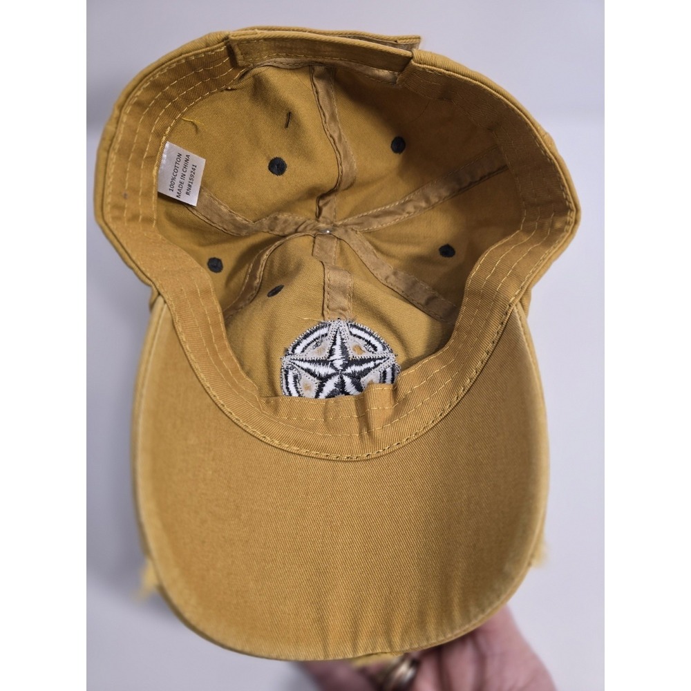Jeep 3D Star Embroidered Military Cap Distressed Mustard Yellow Baseball Hat NEW - Picture 7 of 8